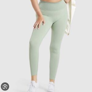 Whitney Simmons  Gymshark waist rib waist leggings Moss green size small new